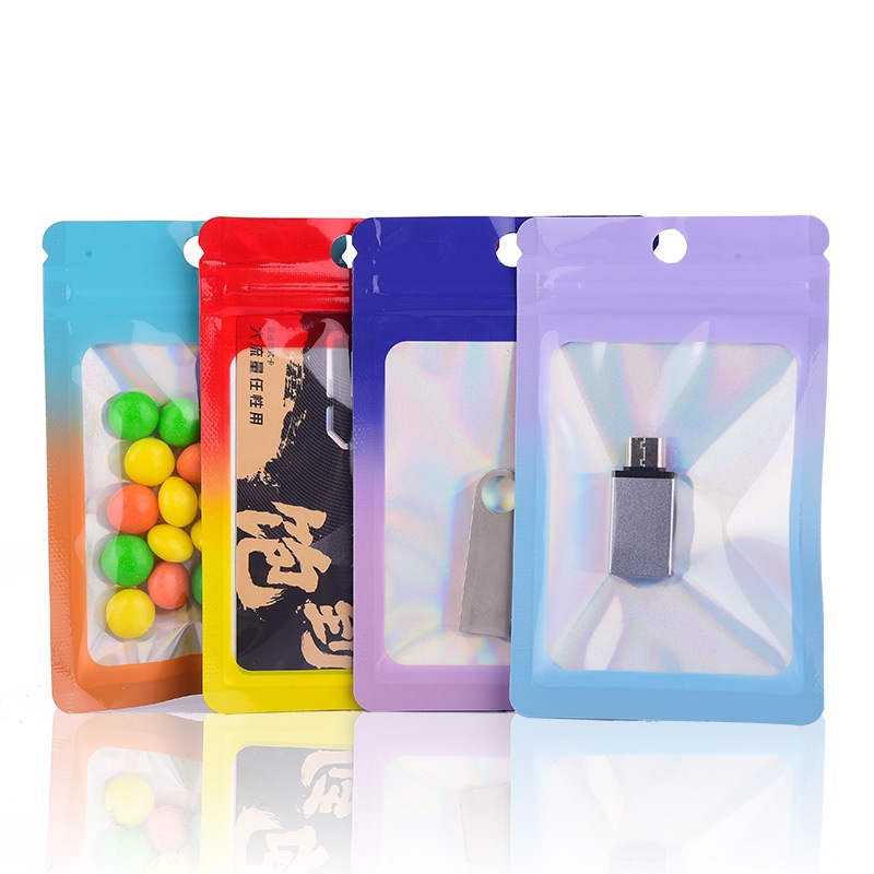 Food Storage In Mylar Bags - 1000Pcs Laser Color Gradient Ziplock Bags