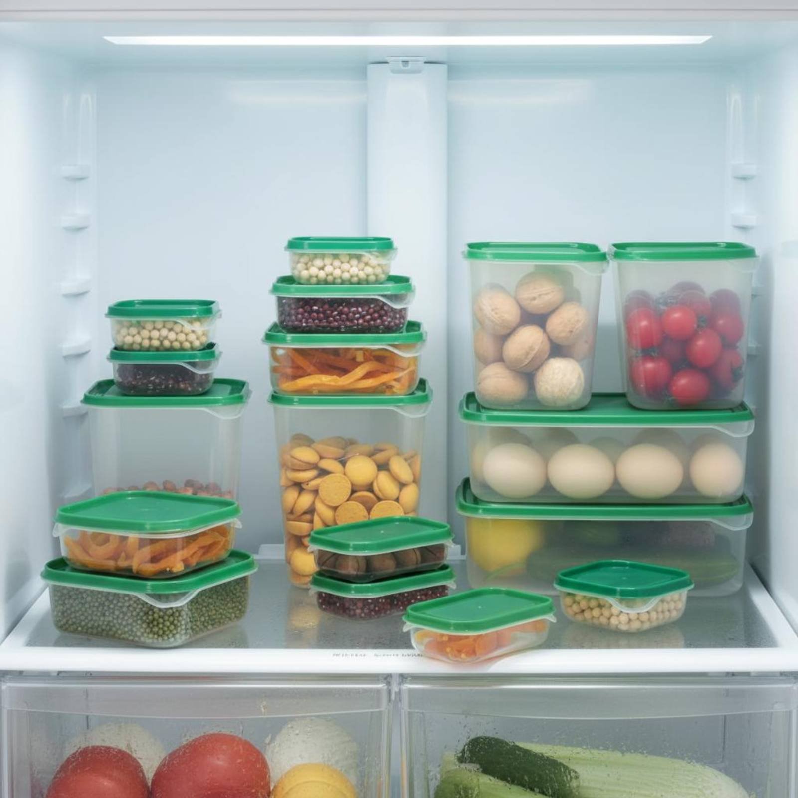 Food Storage Containers With Lids - 17 Pieces Fridge Storage Box Set