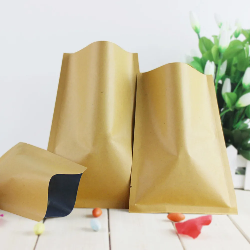 Food Storage In Mylar Bags - 8*12cm Open Top Brown Kraft Paper