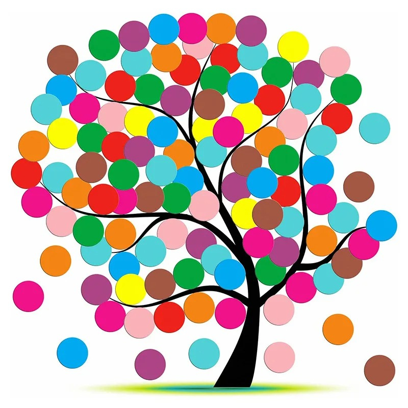 Food Storage Year Supply - 16 Colors Self-Adhesive Round Dot Stickers