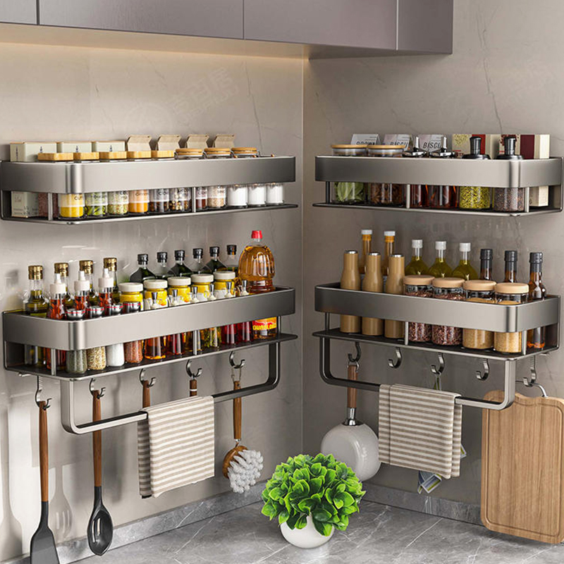 Food Storage Shelving - Aluminum Kitchen Rack Kitchen Shelf Toilet