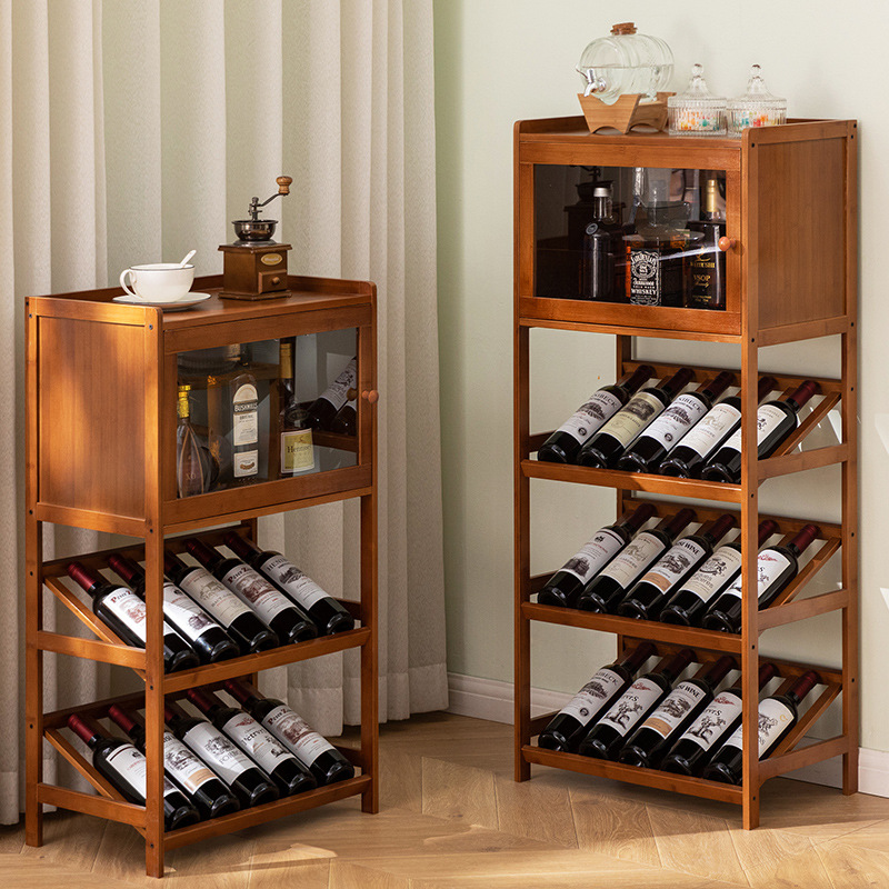 Solid Bamboo Wine Rack 3/4-Tie - Food Storage Shelving 评论和价格