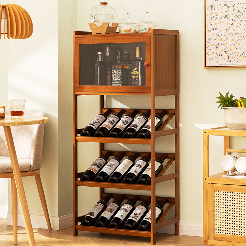 Solid Bamboo Wine Rack 3/4-Tie - Food Storage Shelving 评论和价格