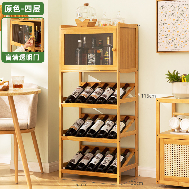 Solid Bamboo Wine Rack 3/4-Tie - Food Storage Shelving 评论和价格