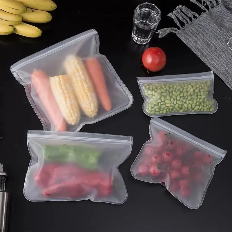 1/2/3/4pcs Silicone Food Stora - Food Storage Silicone Bags 评论和价格