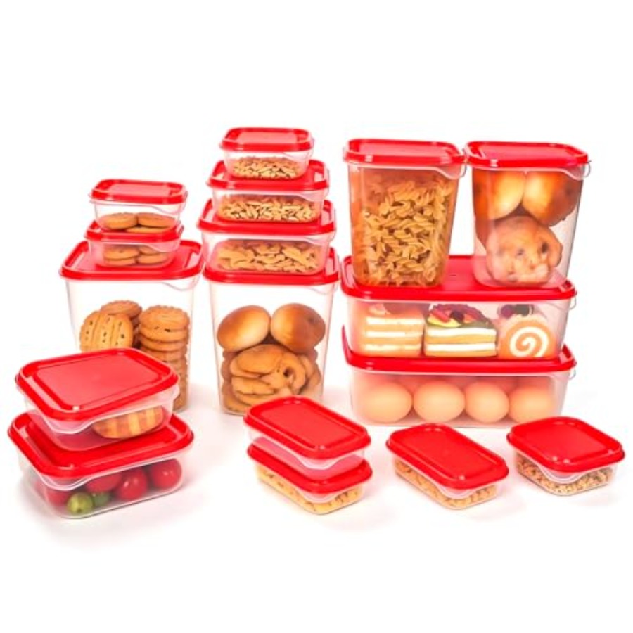 17Pcs Plastic Food Storage Set - Food Storage Containers With Lids 评论和价格