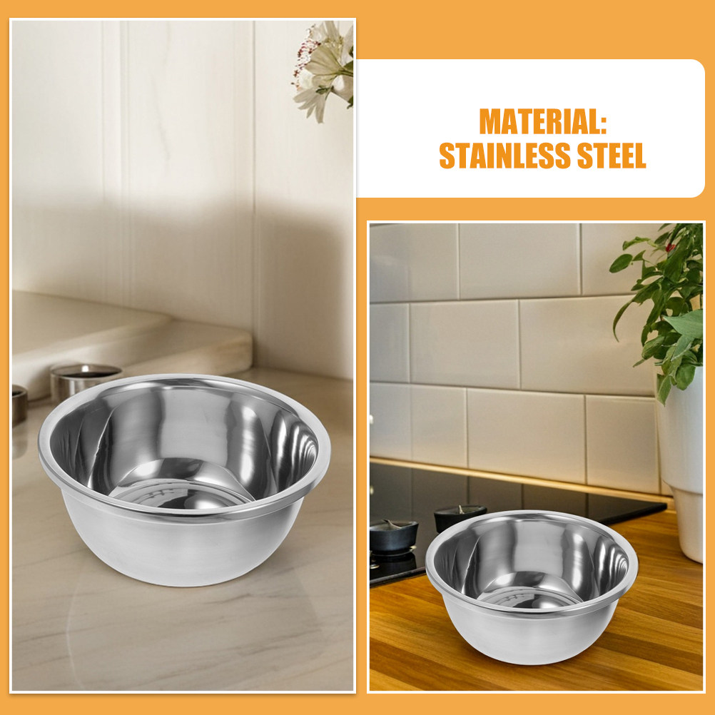 Large Stainless Steel Round Bo - Food Storage Stainless Steel 评论和价格