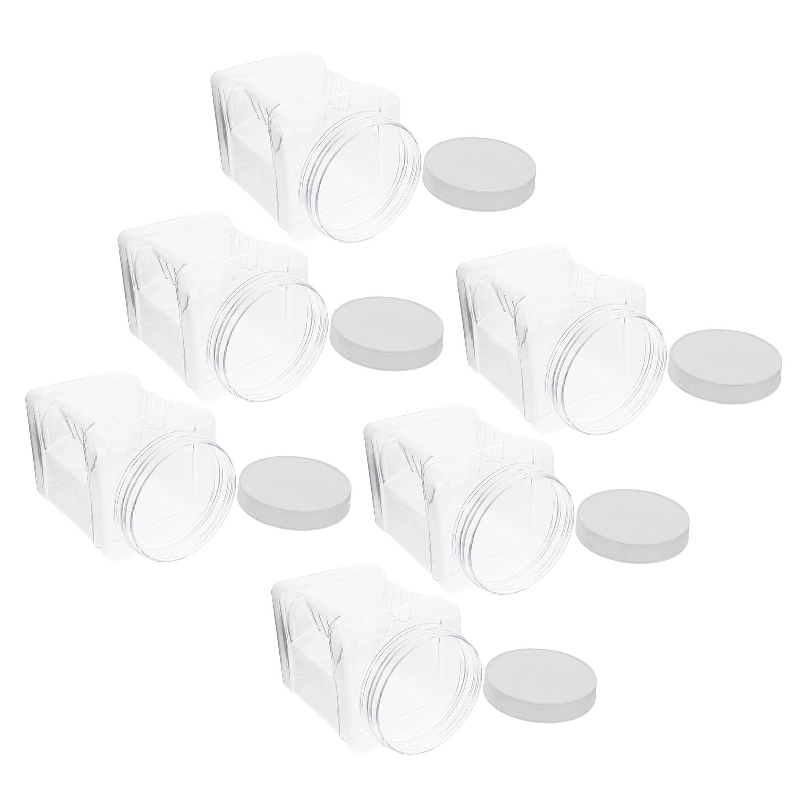 6Pcs Transparent Storage Jars  - Food Storage Containers 评论和价格