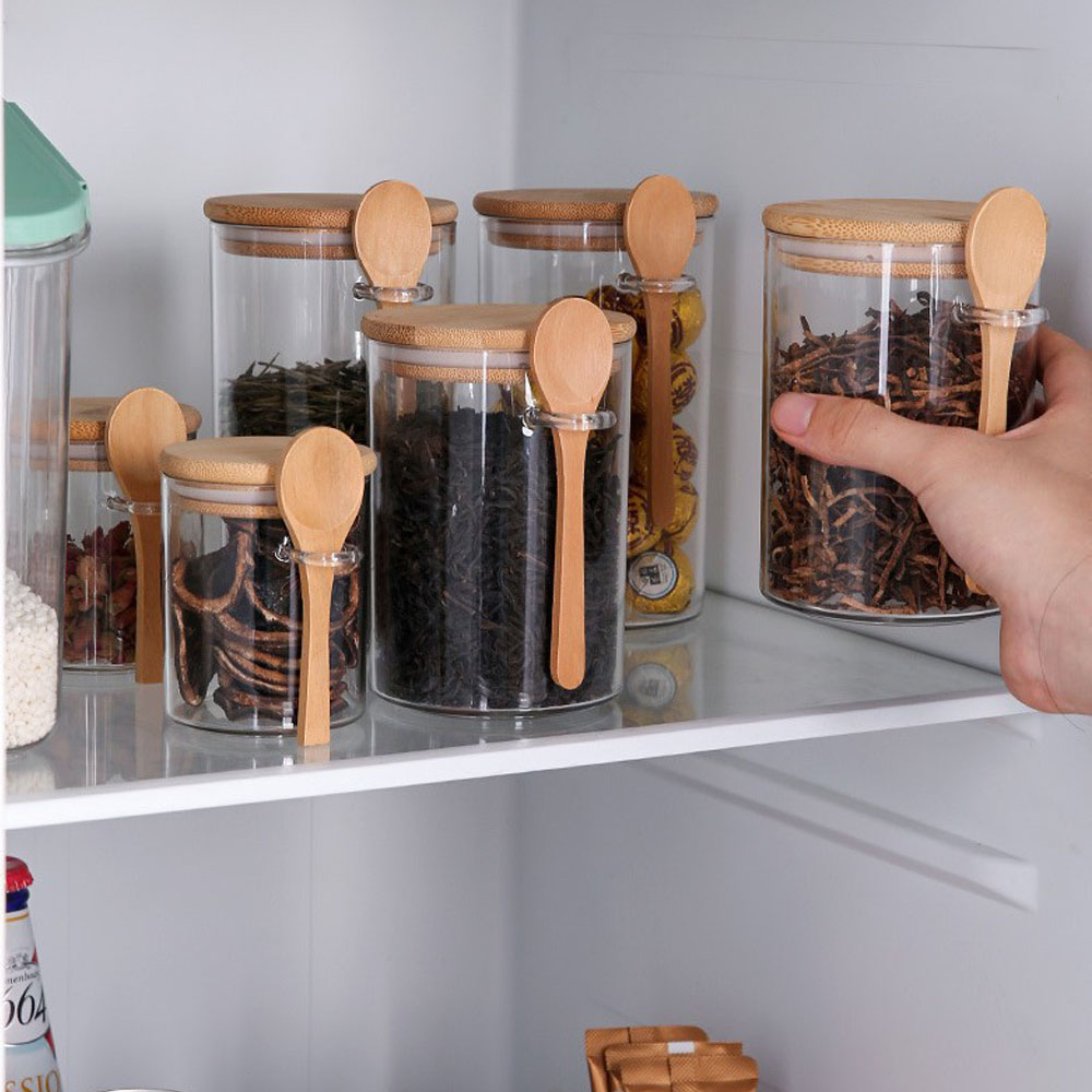 Airtight Food Storage Plastic  - Food Storage Jars With Wooden Lids 评论和价格