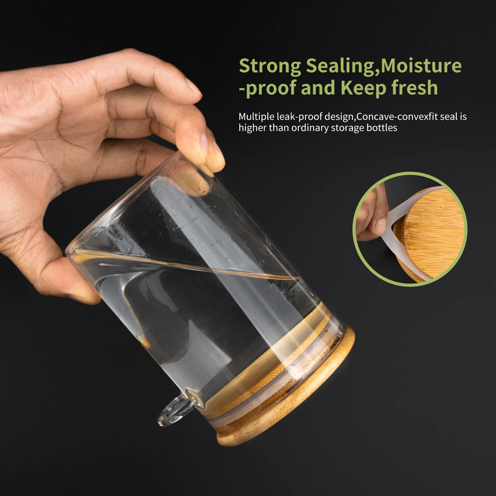 Airtight Food Storage Plastic  - Food Storage Jars With Wooden Lids 评论和价格