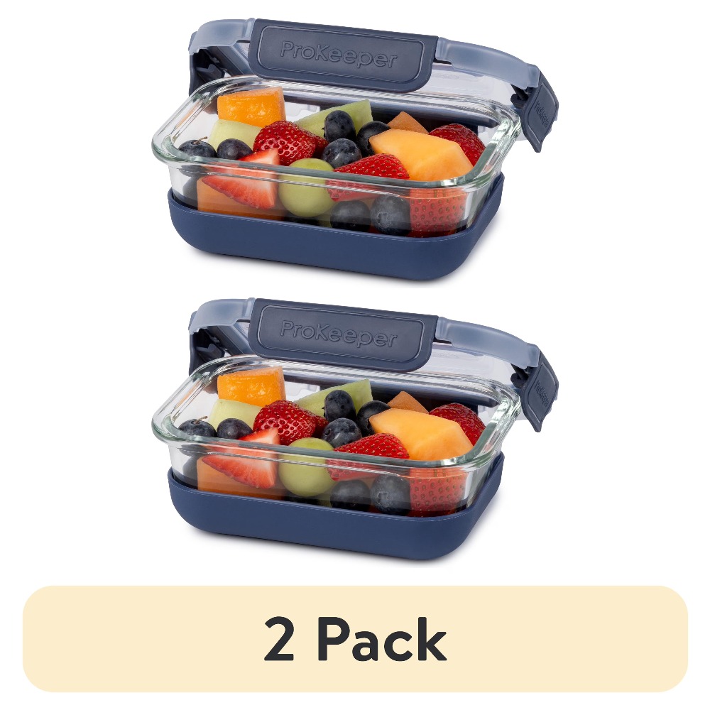 2 Pack 1.6 Cup Glass Food Stor - Food Storage Design 评论和价格