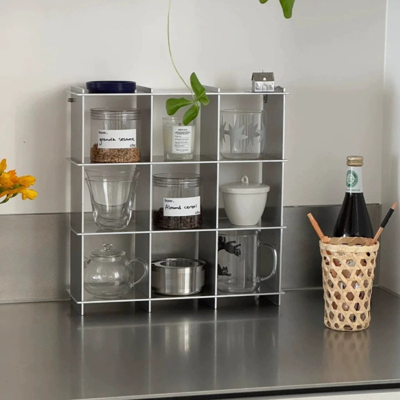 Minimalist Aluminum Alloy Coun - Food Storage Shelving 评论和价格