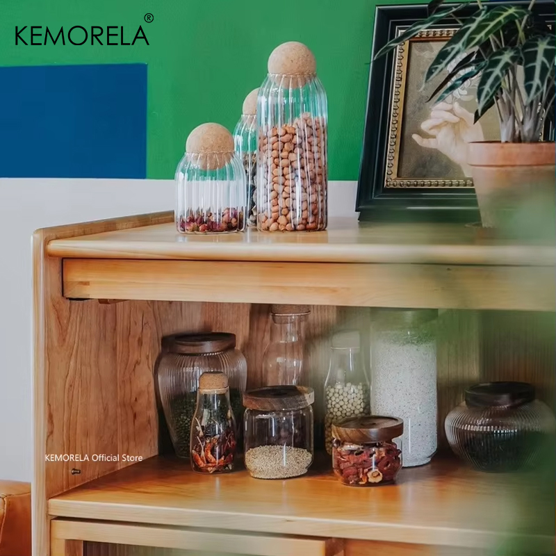 Wood Lid Glass Airtight Canist - Food Storage Jars With Wooden Lids 评论和价格
