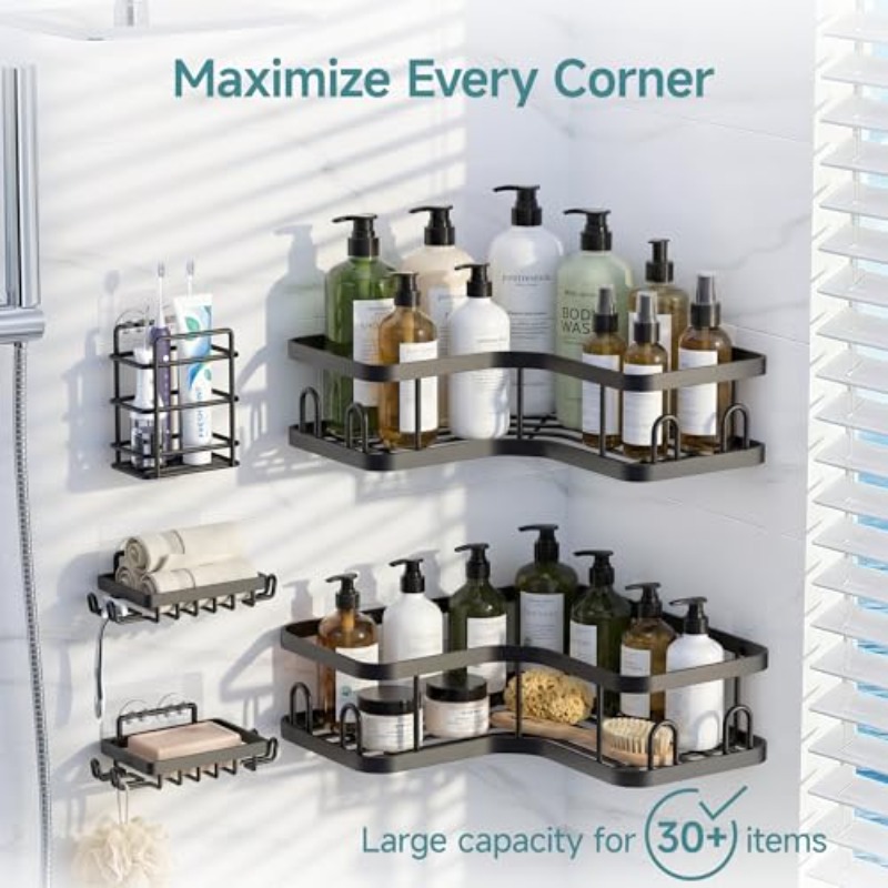 1Pcs/3Pcs/5Pcs Corner Shower S - Food Storage Shelving 评论和价格