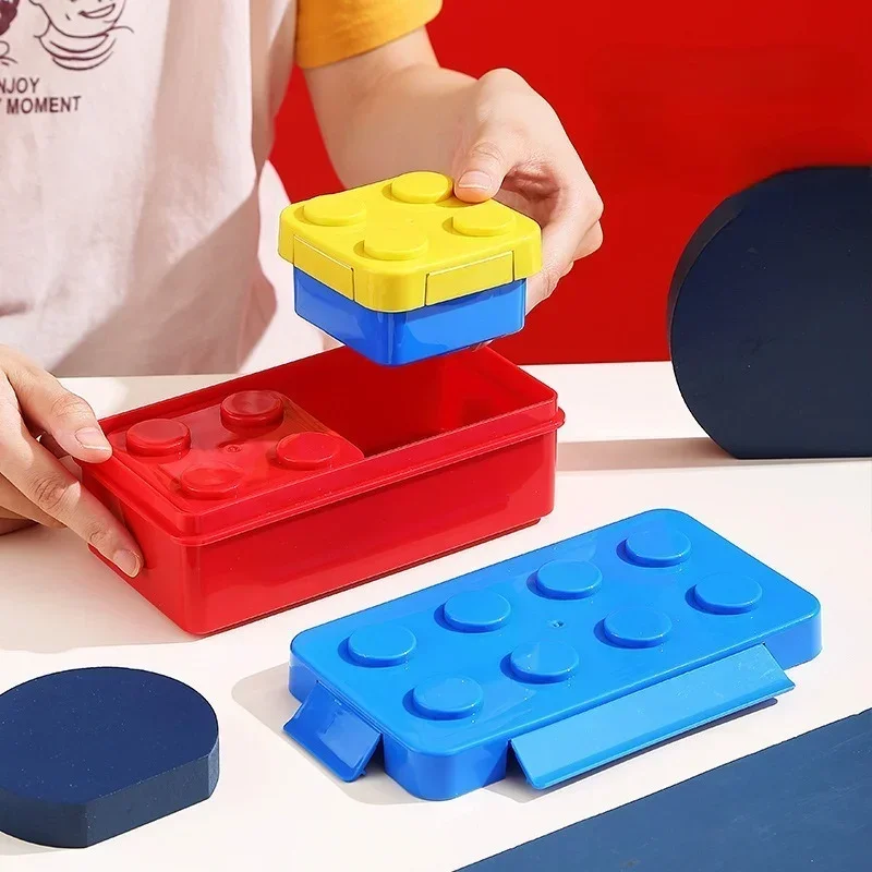 Kids DIY Building Blocks Lunch - Food Storage Building 评论和价格