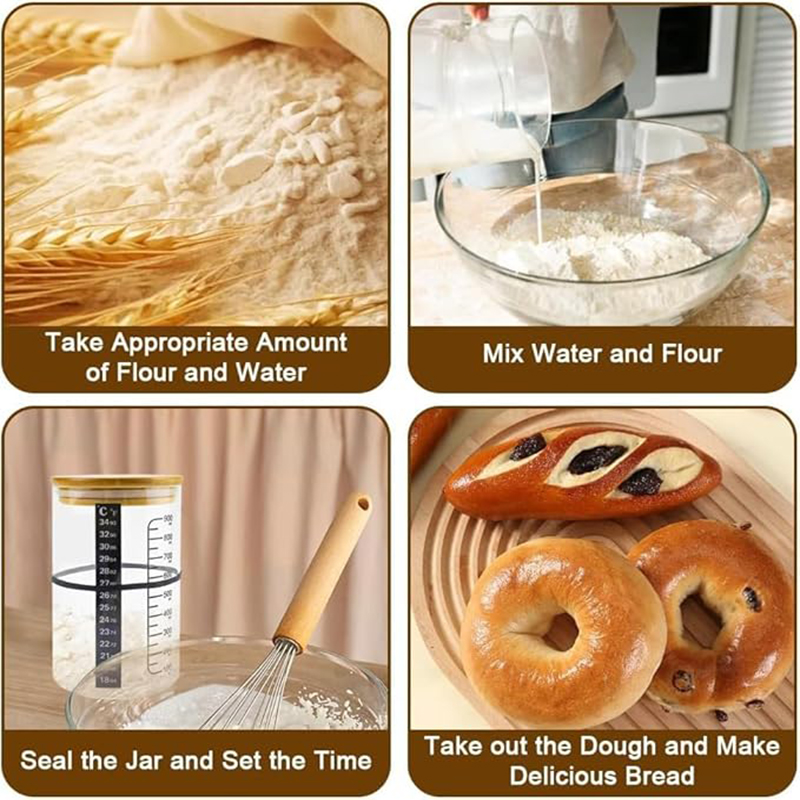 Sourdough Starter Jar Kit Sour - Food Storage Design 评论和价格