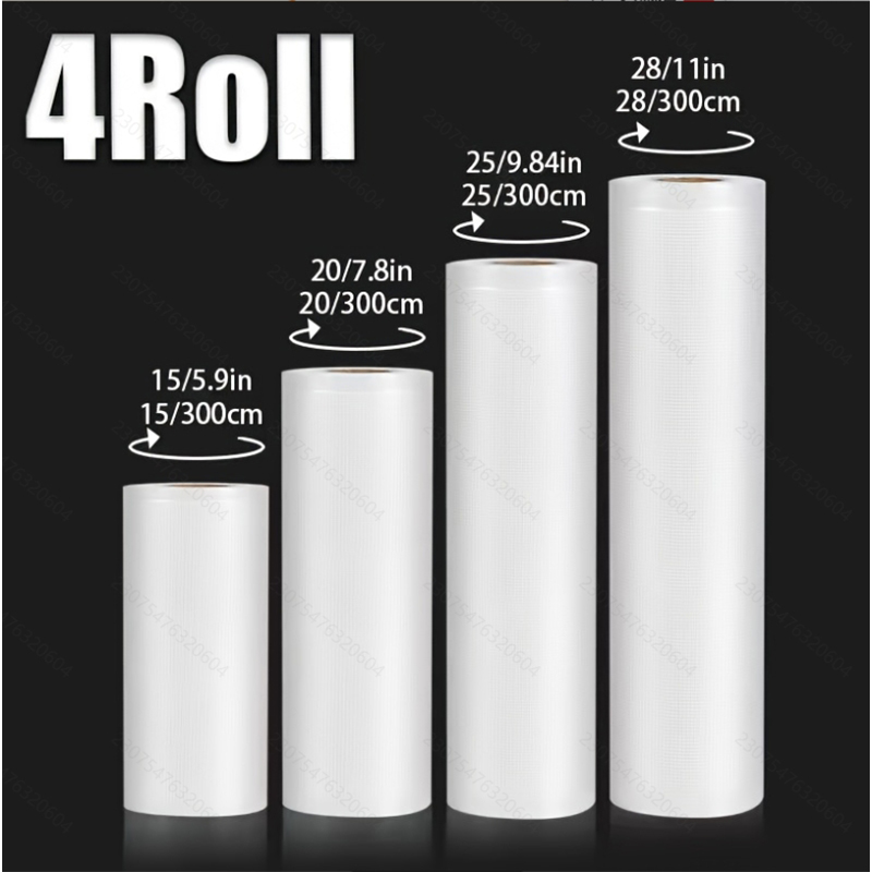 4pcs Vacuum Sealer Bags: 4 Rol - Food Storage Bags Xl 评论和价格