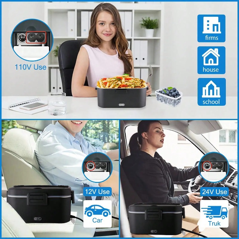 100W Electric Heated Lunch Box - Food Storage Warmer 评论和价格