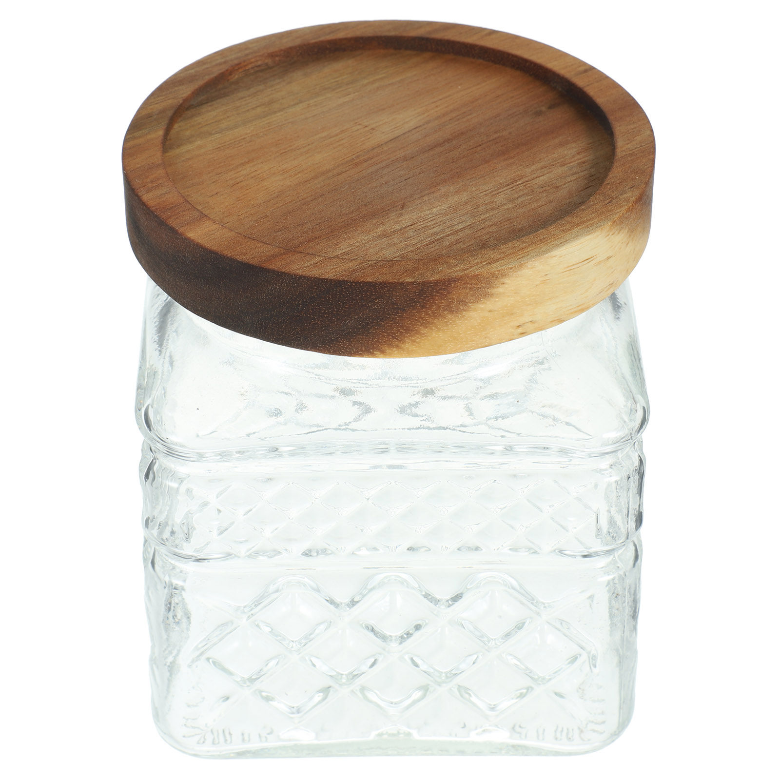 Clear Glass Canister with Wood - Food Storage Jars With Wooden Lids 评论和价格