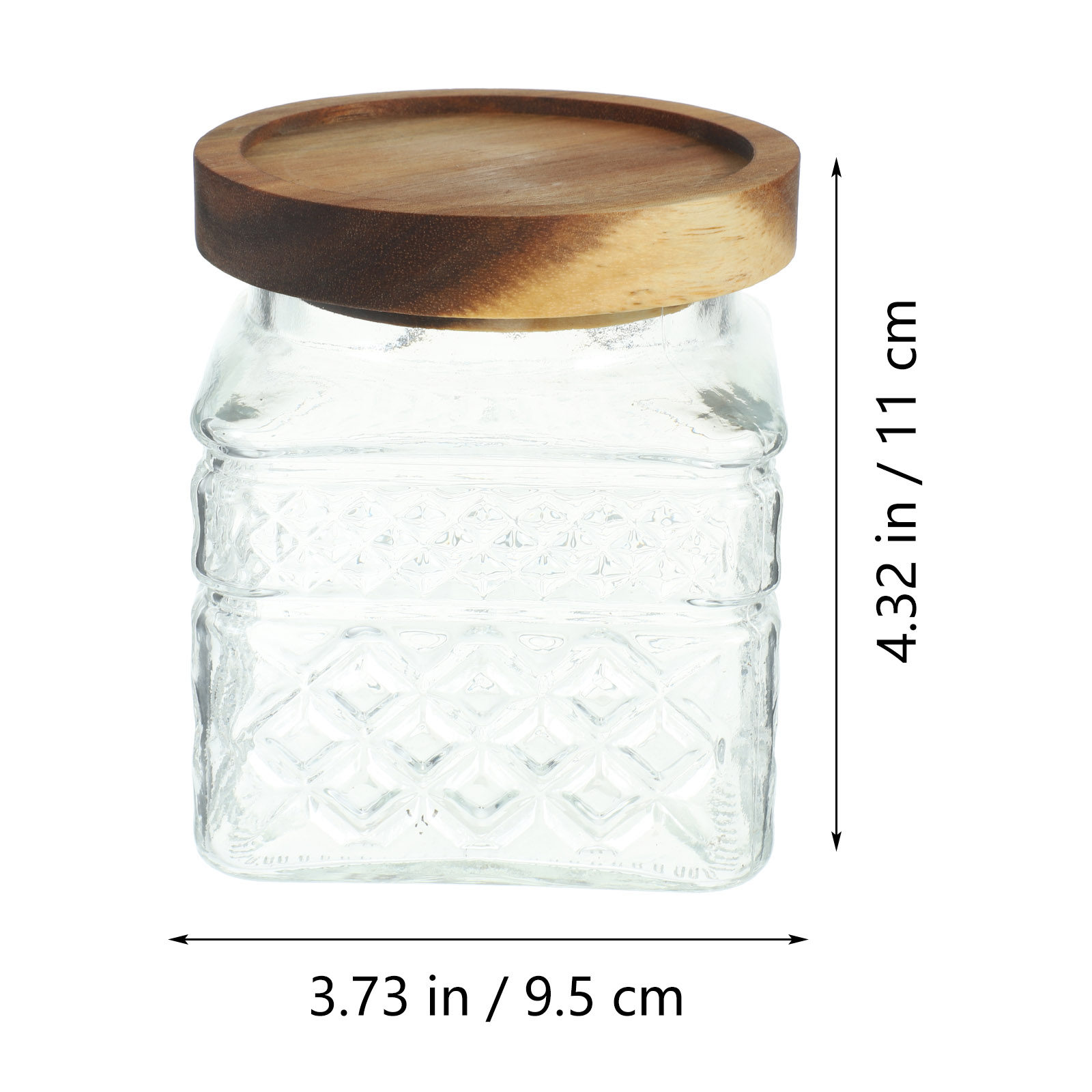 Clear Glass Canister with Wood - Food Storage Jars With Wooden Lids 评论和价格