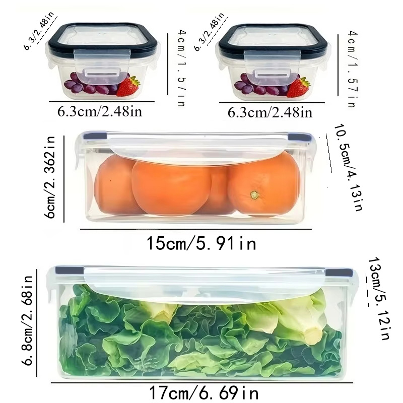 8Pcs Set Includes 4 Containers - Food Storage Design 评论和价格