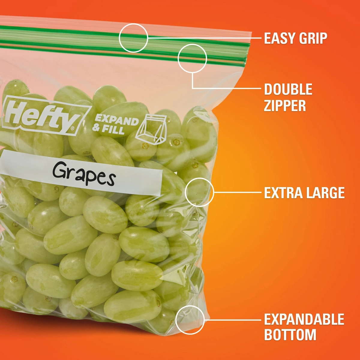 XL Sandwich Expand and Fill Fo - Food Storage Bags Xl 评论和价格