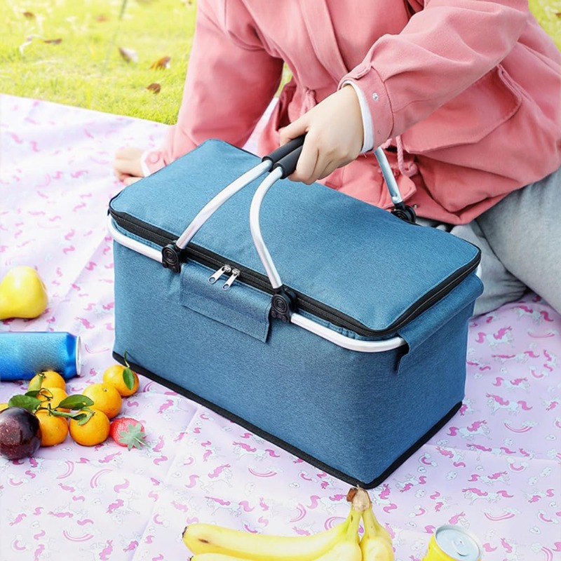 Flat Foldable Oxford Picnic Ba - Food Storage Design 评论和价格