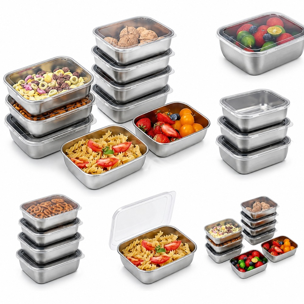 6PCS Stainless Steel Food Stor - Food Storage Stainless Steel 评论和价格