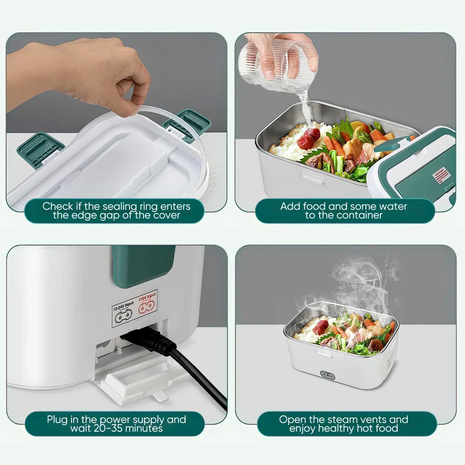 Electric Lunch Box Food Warmer - Food Storage For Camping 评论和价格