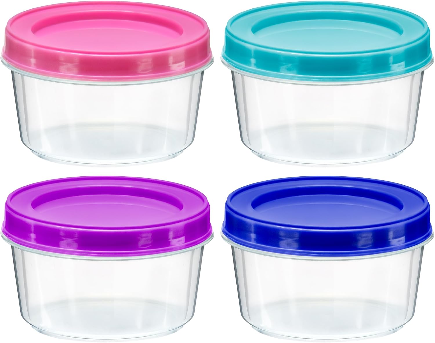 4 Pack - 7 oz Plastic Food Sto - Food Storage Jars With Wooden Lids 评论和价格