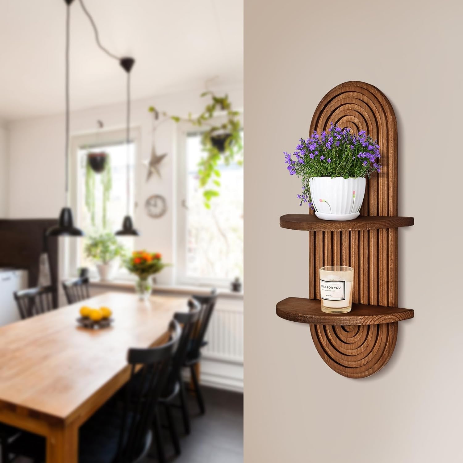 Wood Floating Shelves, Multi-f - Food Storage Shelving 评论和价格