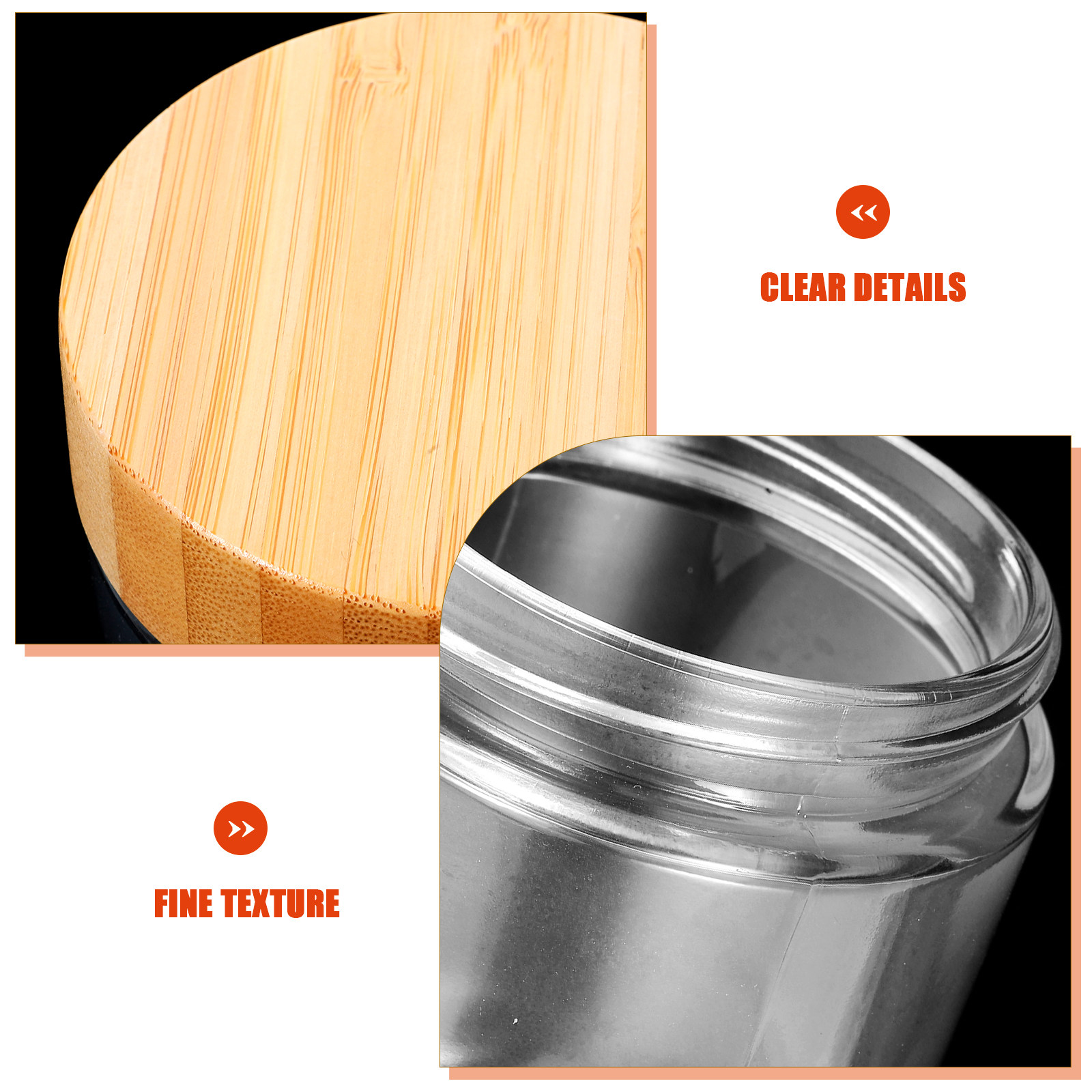 4Pcs Transparent Glass Jars wi - Food Storage Containers With Lids 评论和价格
