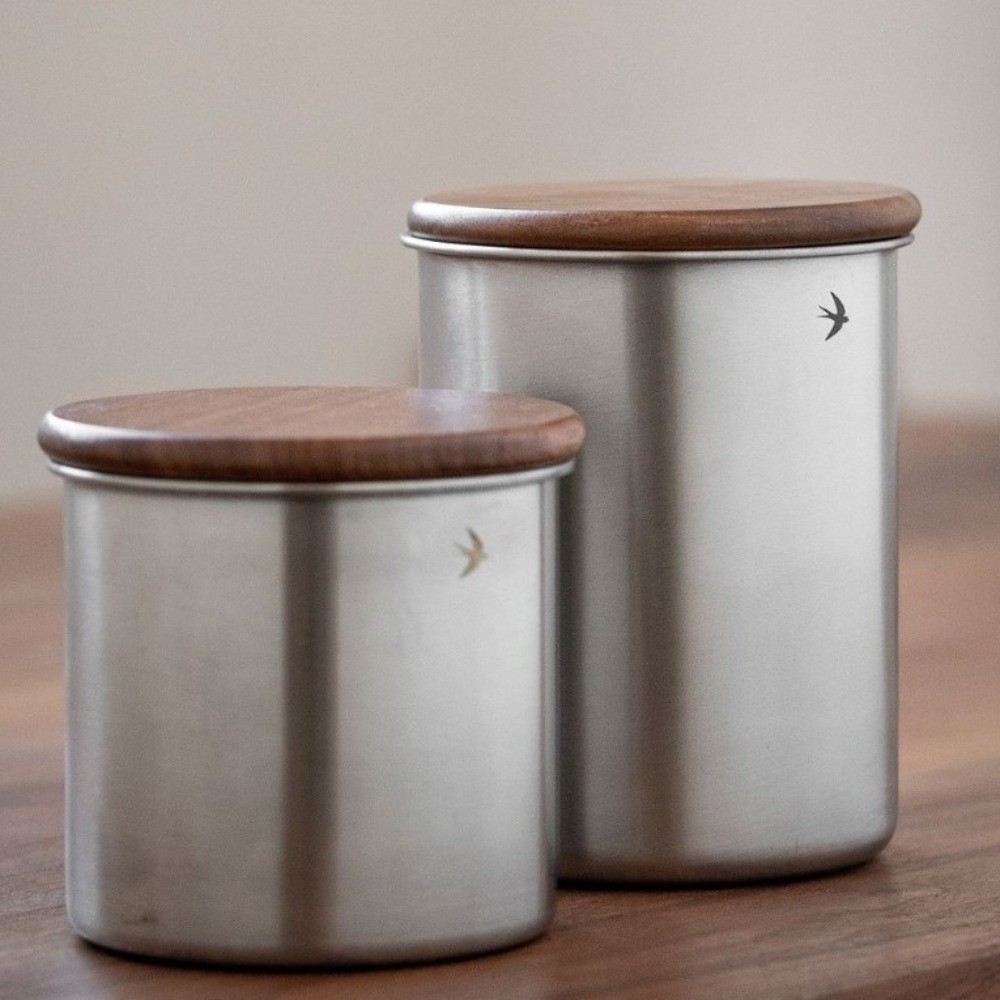 New Stainless Steel Matcha Jar - Food Storage Jars With Wooden Lids 评论和价格