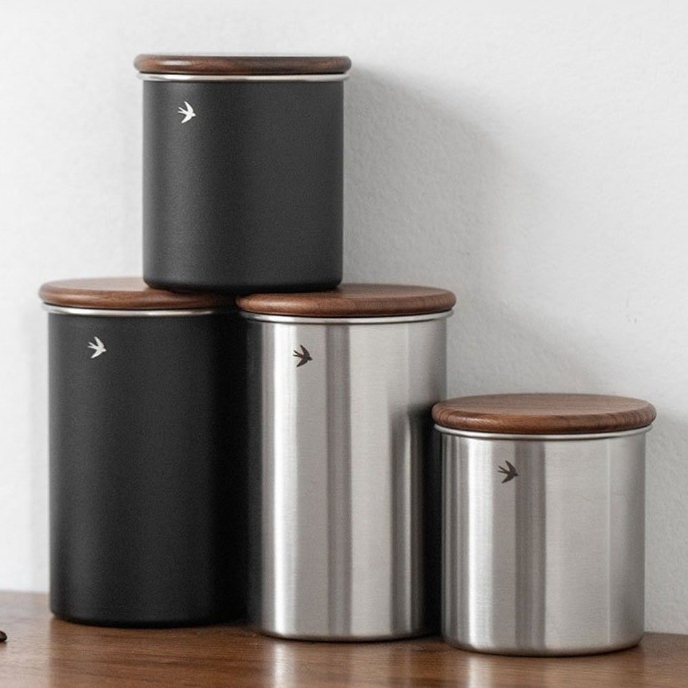 New Stainless Steel Matcha Jar - Food Storage Jars With Wooden Lids 评论和价格