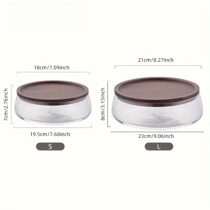 Glass Canisters with Wooden Li - Food Storage Jars With Wooden Lids 评论和价格