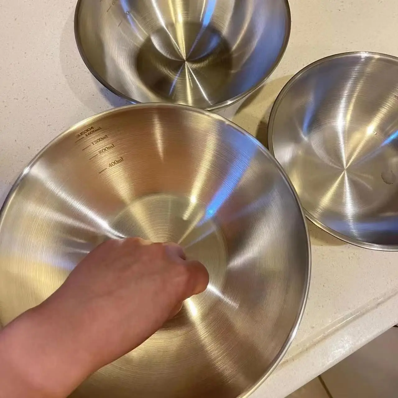1-3 Stainless Steel Bowl Set w - Food Storage Stainless Steel 评论和价格