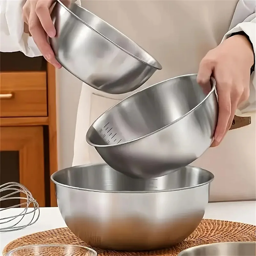 1-3 Stainless Steel Bowl Set w - Food Storage Stainless Steel 评论和价格