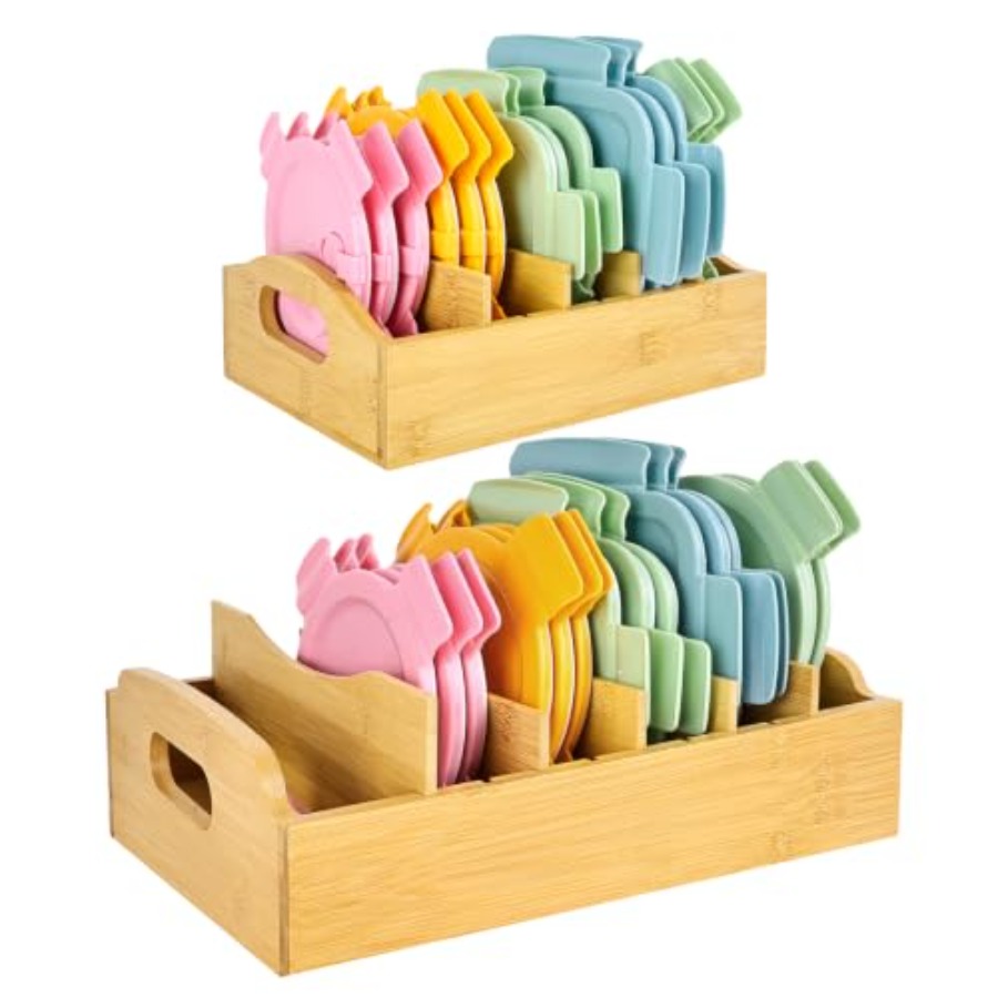 2 Pack Bamboo Lid Organizer, 1 - Food Storage Containers With Lids 评论和价格