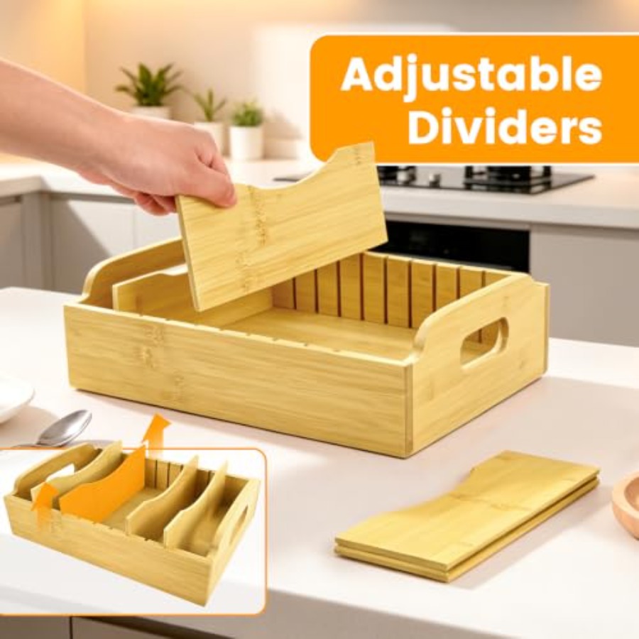 2 Pack Bamboo Lid Organizer, 1 - Food Storage Containers With Lids 评论和价格