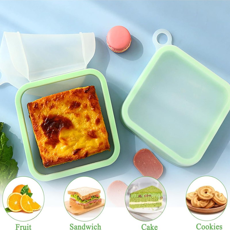 Silicone Sandwich Toast Bento  - Food Storage Silicone Bags 评论和价格