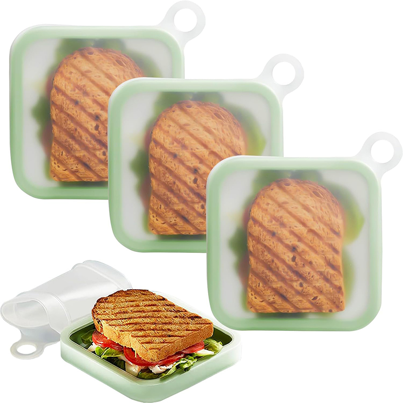 Silicone Sandwich Toast Bento  - Food Storage Silicone Bags 评论和价格