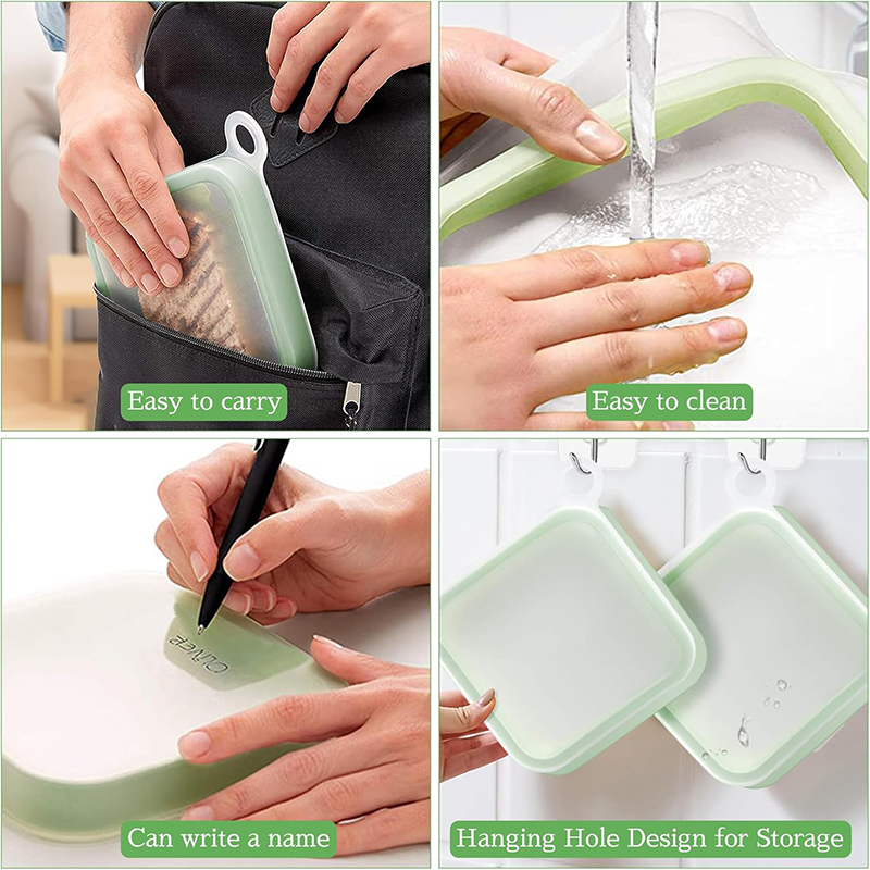 Silicone Sandwich Toast Bento  - Food Storage Silicone Bags 评论和价格