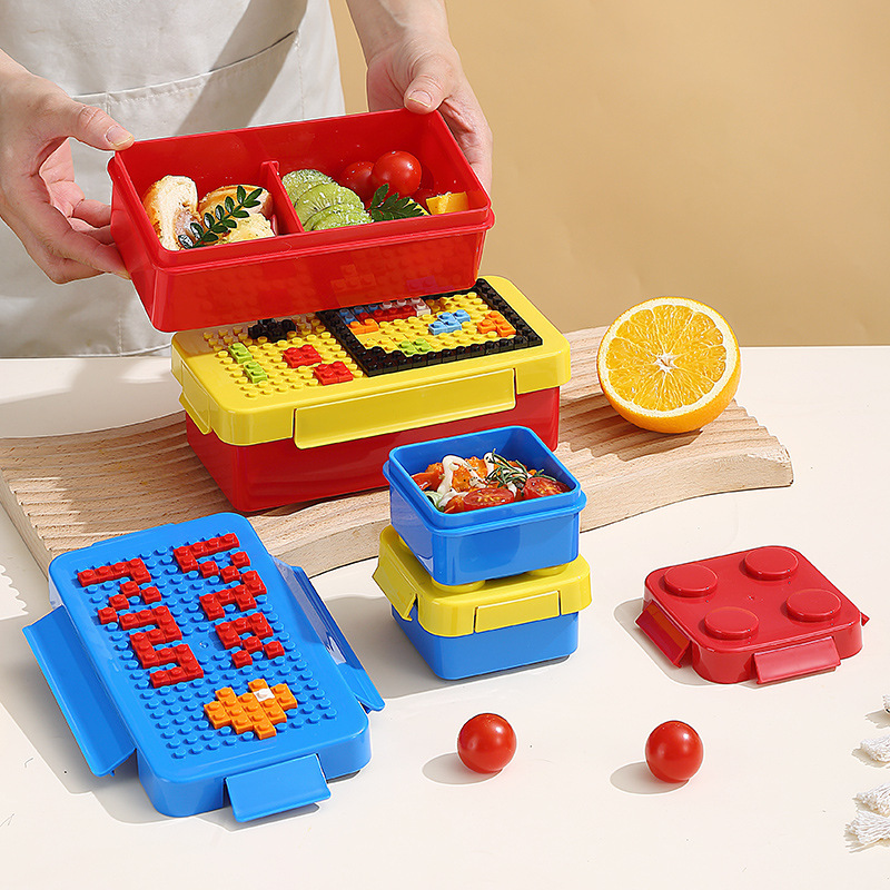 DIY Building Block Lunch Box M - Food Storage Building 评论和价格