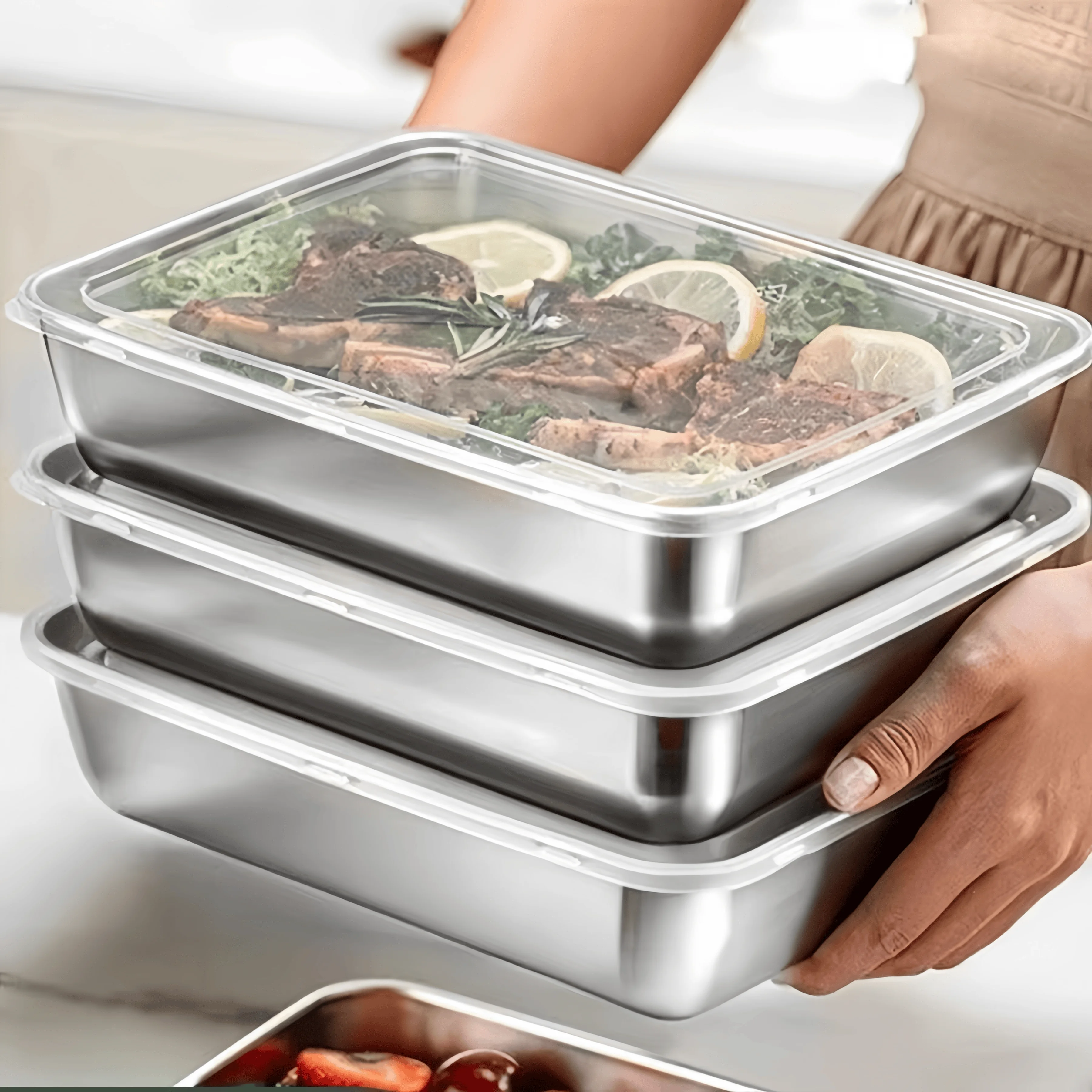 Stainless Steel Sealed Lunch B - Food Storage Stainless Steel 评论和价格