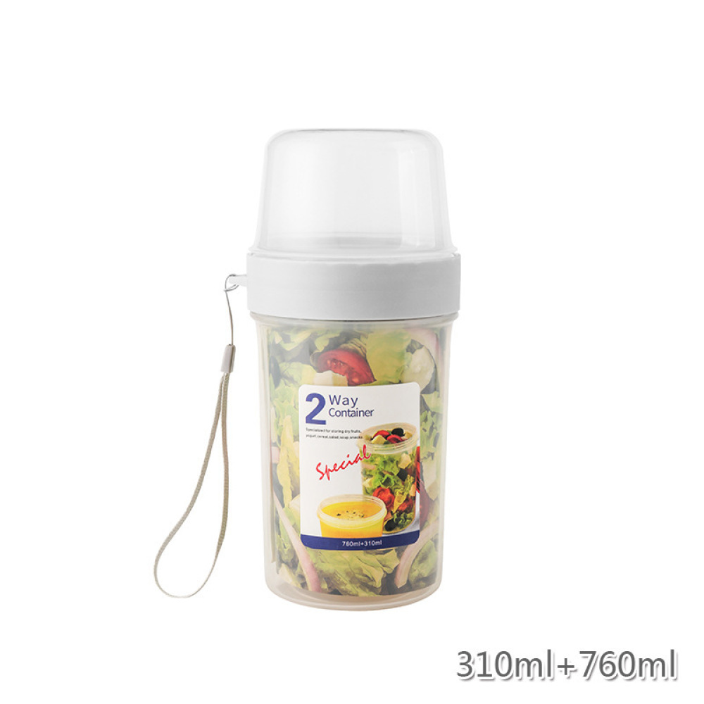 Double Layer Leakproof Food Ca - Food Storage Jars With Wooden Lids 评论和价格